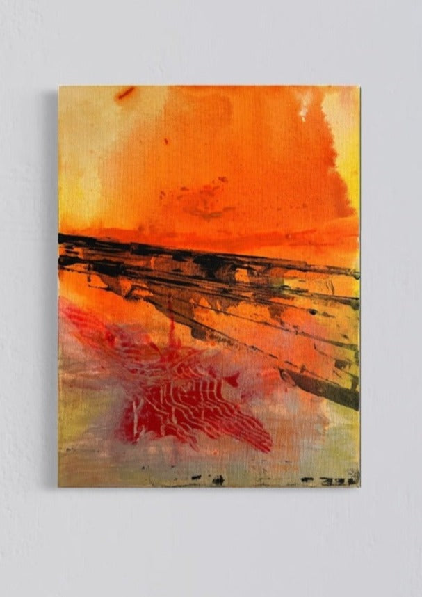 abstrakt orange gelb rot schwarz